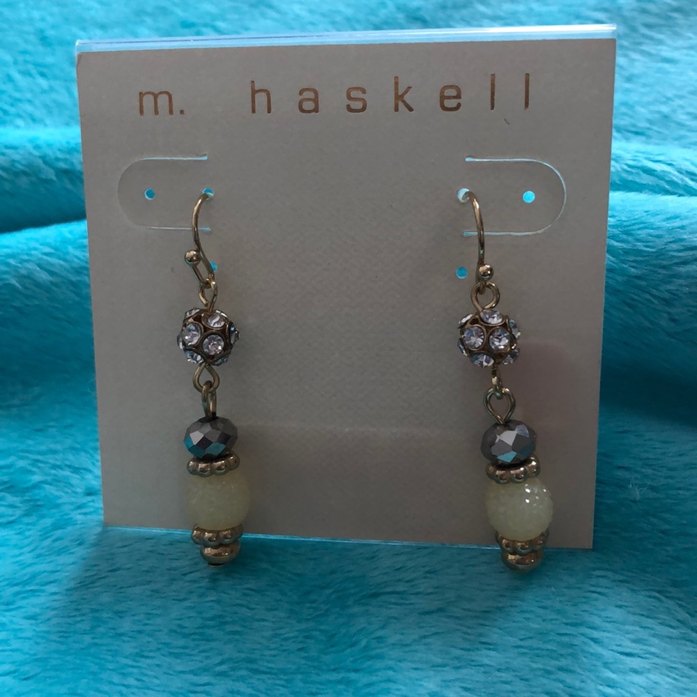 m. haskell dangle earrings